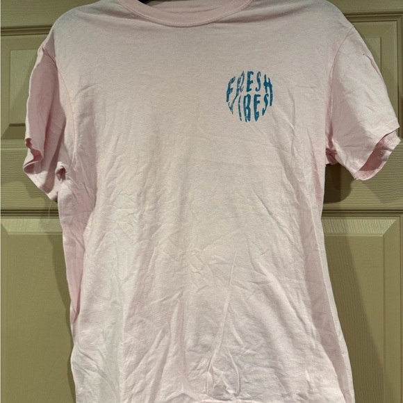 Light Pink Tee With Big Red Heart Men